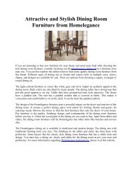 Attractive and Stylish Dining Room Furniture from Homelegance