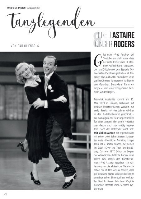 Tanzschule Ring 3 - Tanzen - Das Magazin Augabe 8