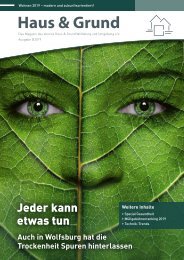 Haus & Grund Wolfsburg und Umgebung e.V. Ausgabe 05/2019 Oktober 2019