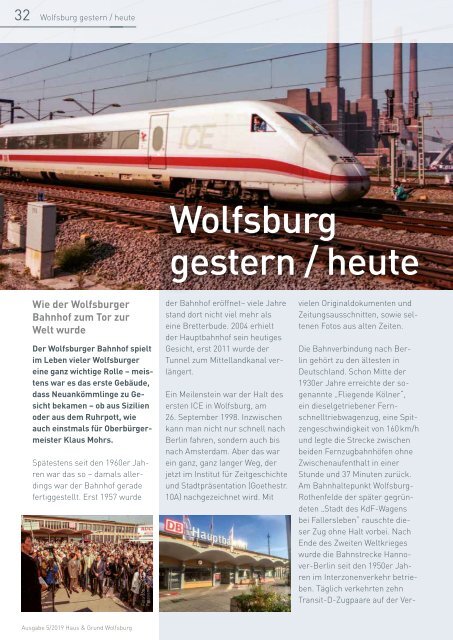 Haus & Grund Wolfsburg und Umgebung e.V. Ausgabe 05/2019 Oktober 2019