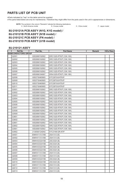 Service Manual Integrated Amplifier PM-11S3 /K1G/N1G - Marantz