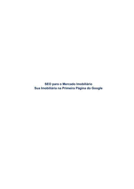 SEO para o MercadoImobiliário