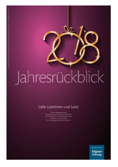 Jahresrückblick 2018 Füssen