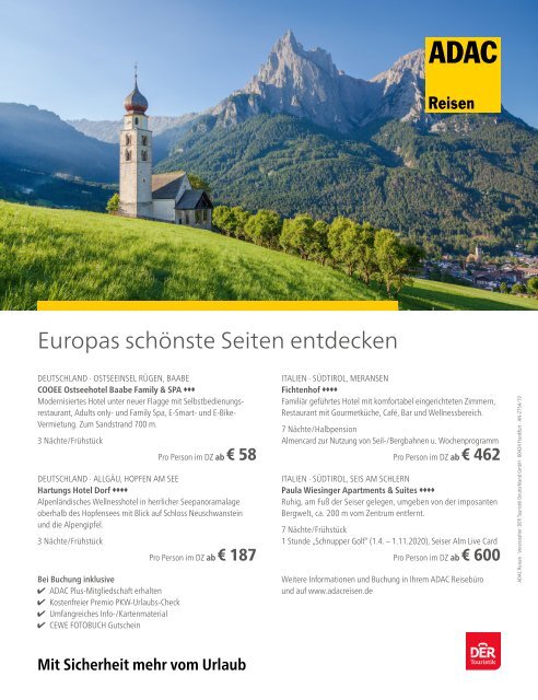 ADAC Urlaub November-Ausgabe 2019 Württemberg