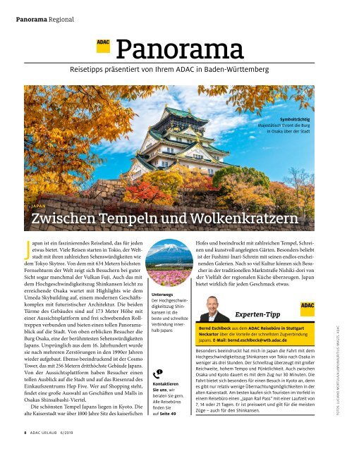 ADAC Urlaub November-Ausgabe 2019 Württemberg