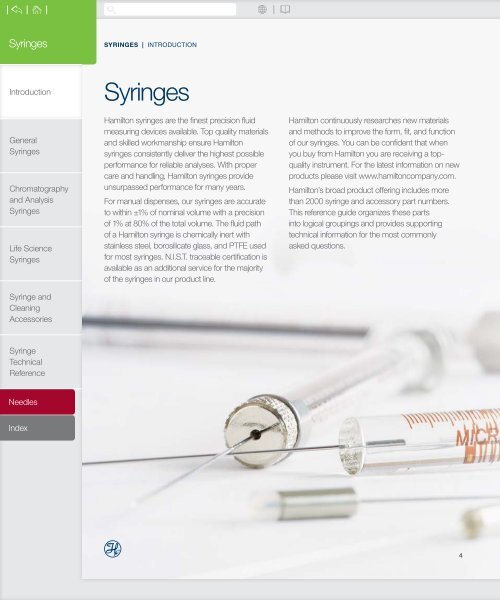 Hamilton Syringes 2019-20 Catalogue