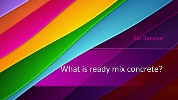 What is ready mix concrete