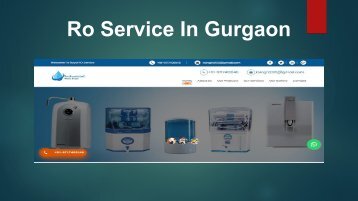 RO Service in Gurgaon  +91-9717409146
