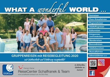 Schaffranek Kulmbach - Gruppenreisen 2020