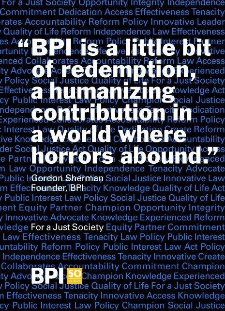BPI 50th Anniversary Report