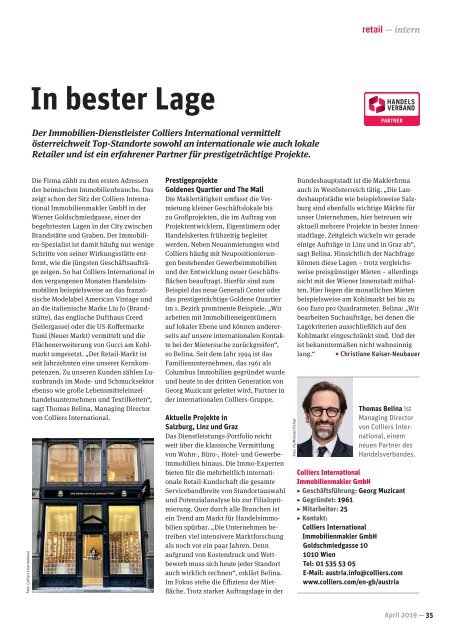 Handelsverband Journal RETAIL 1/2019