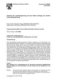 KA 7/4655 Nutzung Sozialer Medien durch öffentliche Stellen Sachsen-Anhalts 