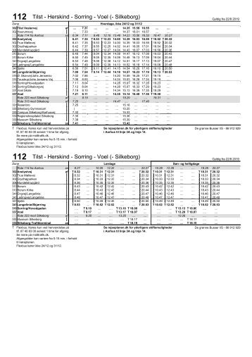 Opdateret Version 1 \ 112 ~ Tilst - Sorring - Voel - (Silkeborg) | Gyldig 22.08.19 | Midttrafik