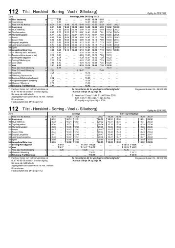 Opdateret Version 2 \ 112 ~ Tilst - Sorring - Voel - (Silkeborg) | Gyldig 22.08.19 | Midttrafik