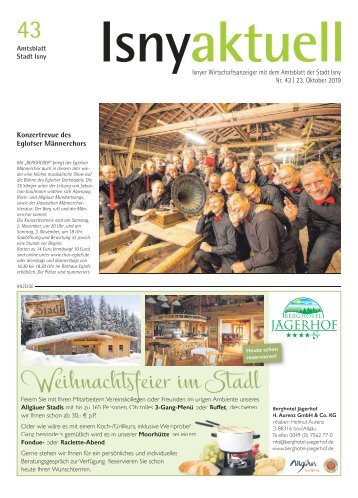 Isny Aktuell 23.10.2019
