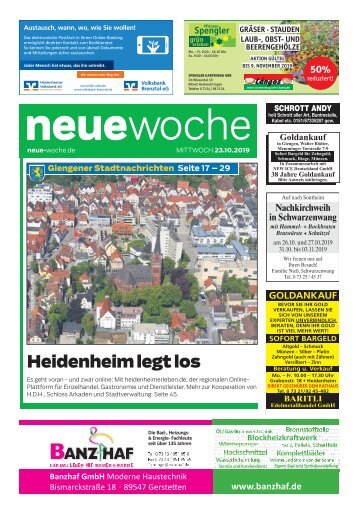 23.10.2019 NEUE WOCHE