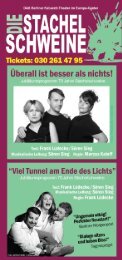 Kabarett-Theater Die Stachelschweine im Europa-Center (Flyer)