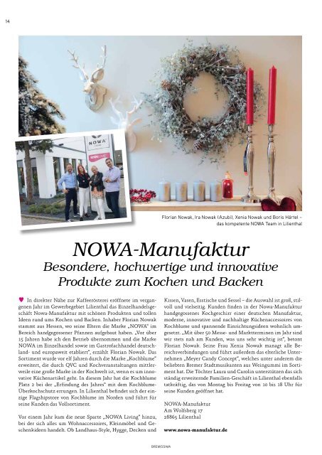 BREMISSIMA Magazin | November-Dezember 2019