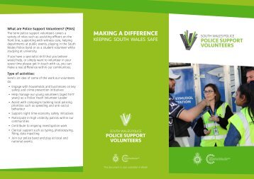 SWP police support volunteer leaflet