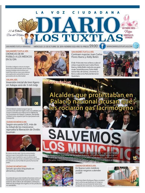 Edición de Diario los Tuxtlas del día 23 de octubre de 2019