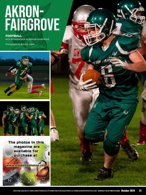 October 2019 Issue of Varsity Monthly Thumb Magazine