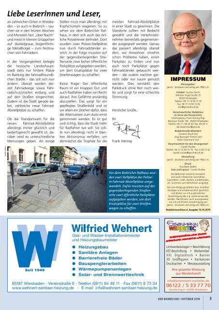 DER BIEBRICHER, Nr. 335, Oktober 2019