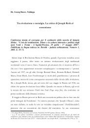 Dr. Georg Doerr:  Tra rivoluzione e nostalgia -- La prima critica di Joseph Roth al com-munismo