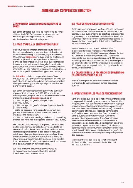 Rapport d'Activité Sidaction 2018