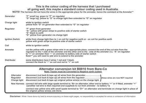 TE20 Generator and Alternator wiring diagrams