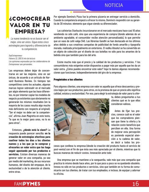 EDICION 7 REVISTA FAMIPYMMES OCTUBRE- NOVIEMBRE 2019