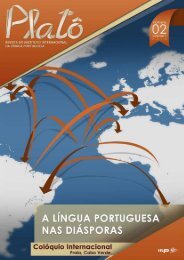 Platô vol. 1, n.º 2 (2012) A Língua Portuguesa nas Diásporas