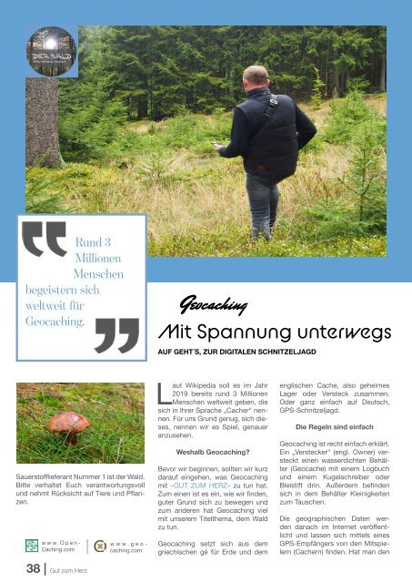 GUT ZUM HERZ | Das Magazin Ausgabe Oktober 2019 »Der Wald«