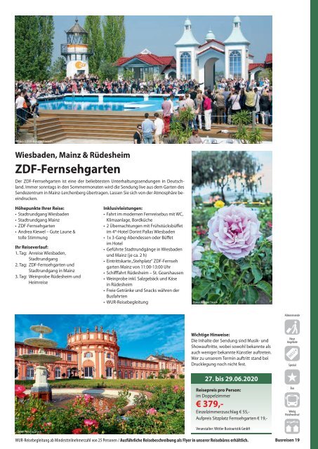 WUR-Urlaubskatalog Reisezeit 2020