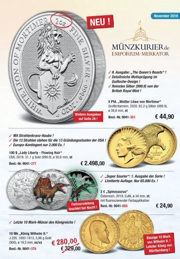 Münzkurier November 2019