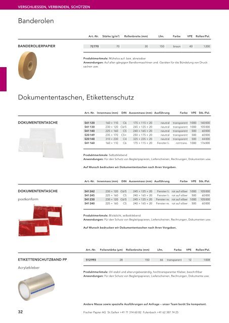 Produktekatalog Packaging