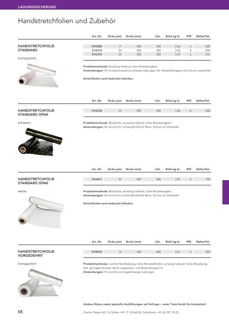 Produktekatalog Packaging