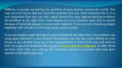 Look For the Best Dentist For Treatment of gum disease