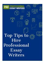 Top Tips to Hire Professional Essay Writers