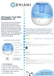 Geniani Home Air Purifier with True HEPA Filter