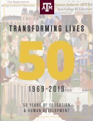 2019 Transforming Lives - 50 Years of Education and Human Development