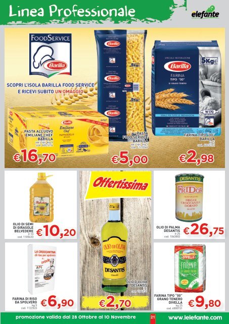 Volantino Elefante Cash&Carry dal 28 Ottobre al 10 Novembre