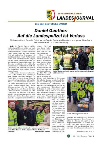 Deutsche Polizei - Landesjournal S-H 11/2019