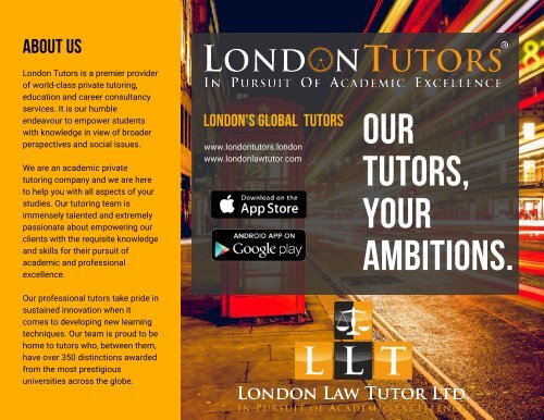 London Tutors and London Law Tutor