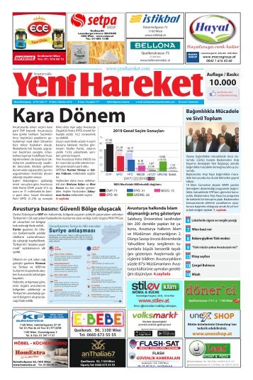 Yeni Hareket Gazetesi Ekim 2019 (Neue Bewegungszeitung Oktober 2019)