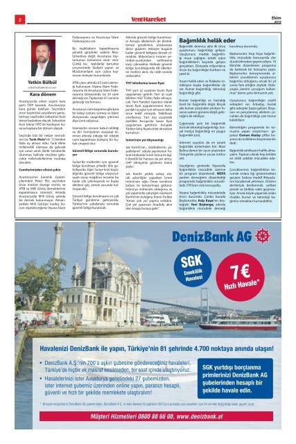 Yeni Hareket Gazetesi Ekim 2019 (Neue Bewegungszeitung Oktober 2019)