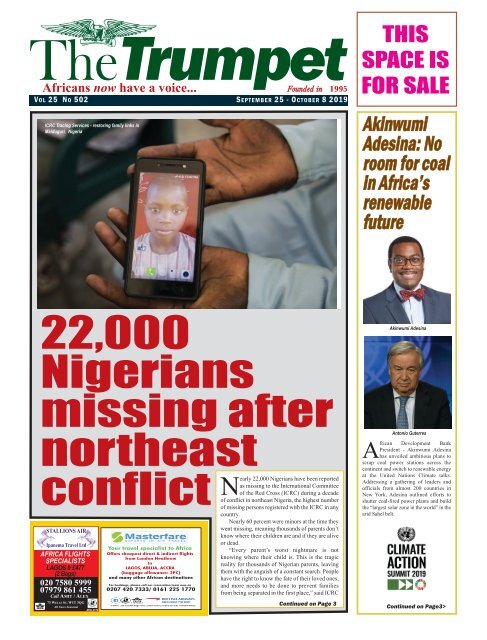 The Trumpet Newspaper Issue 502 (September 25 - October 8 2019)