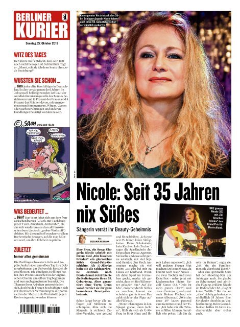 Berliner Kurier 27.10.2019