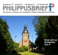 Kirche lacht zur Kirchennacht (s.S. 4) - Evangelische Philippus ...