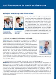 Qualitätsmanagement bei Mars Petcare Deutschland