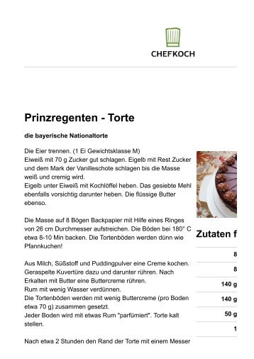 Chefkoch.de Rezept_ Prinzregenten - Torte